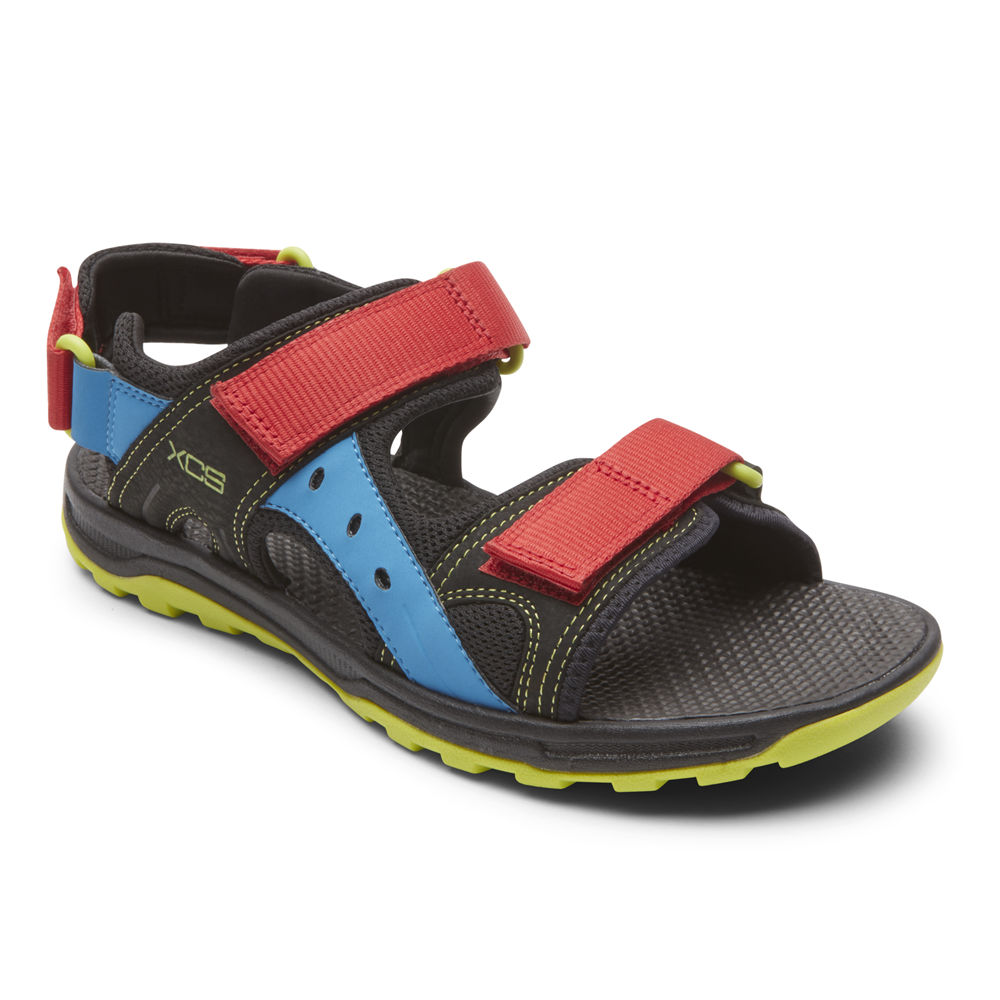 Rockport Sandaler Herr Svarta - Trail Technique Adjustable Velcro - UGEKS1069